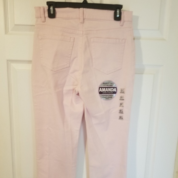 Gloria Vanderbilt Amanda Jeans NWT 10 Petite Pink - Picture 6 of 6